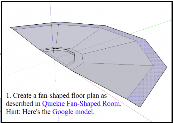 Floor Plan of Fan-shaped room