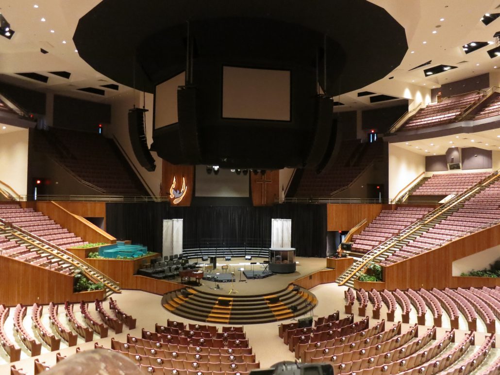 Phoot of the 9600 seat auditorium